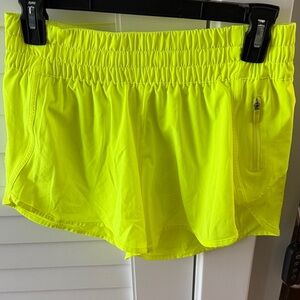 Lululemon 4 inch high rise size 8 Neon Yellow Women's Shorts